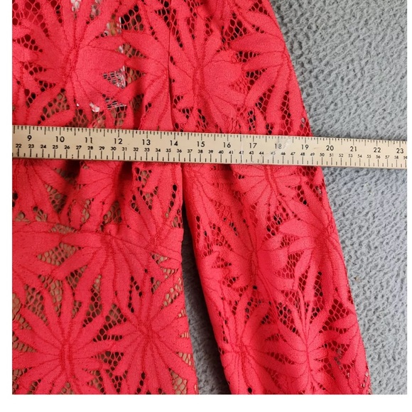 MICHAEL MICHAEL KORS Palm Lace Mini Dress - Sangria - size 0 - Picture 8 of 13